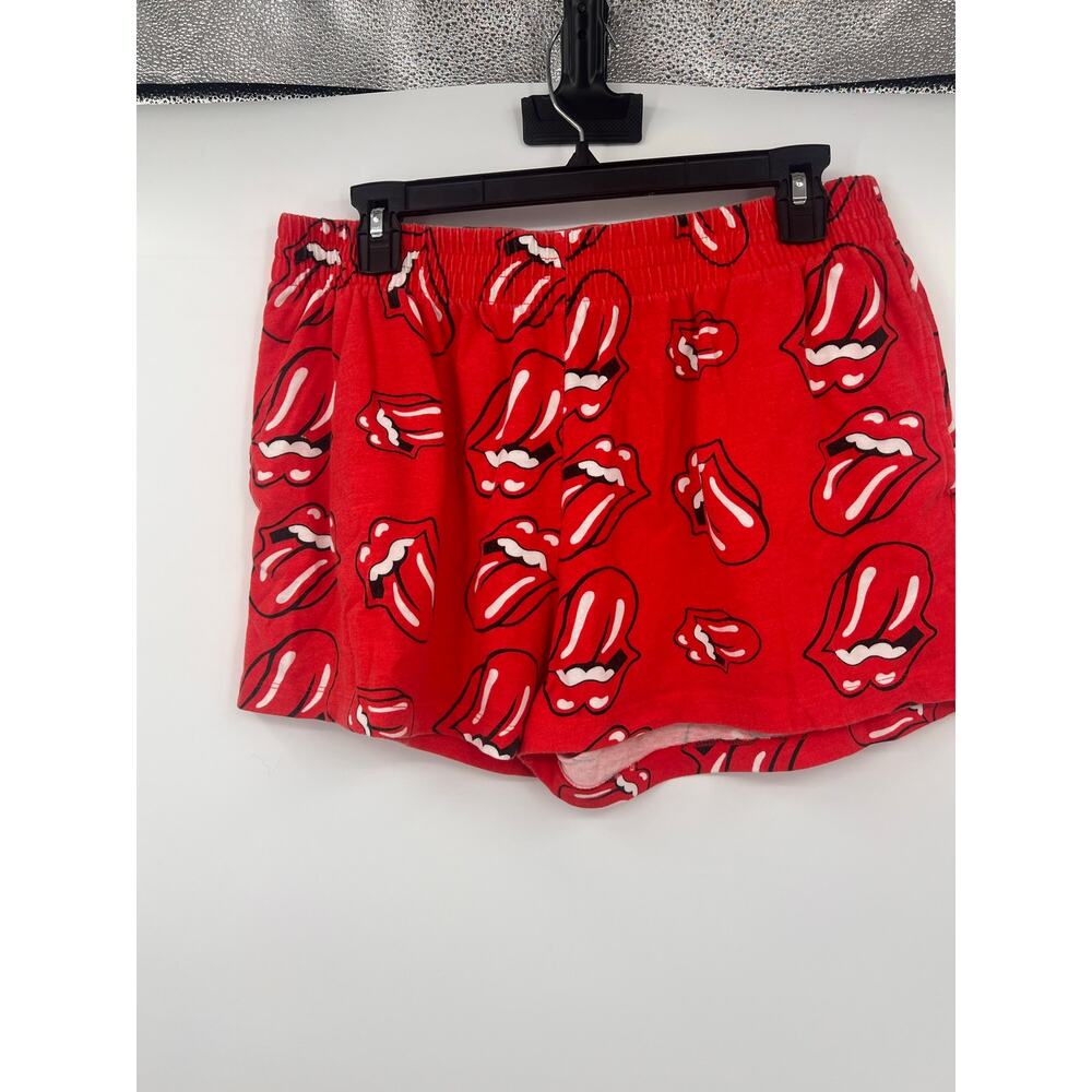 The Rolling Stones Women's XL Red White & Black Shorts Comfy Stretchy w/pockets - Picture 4 of 5